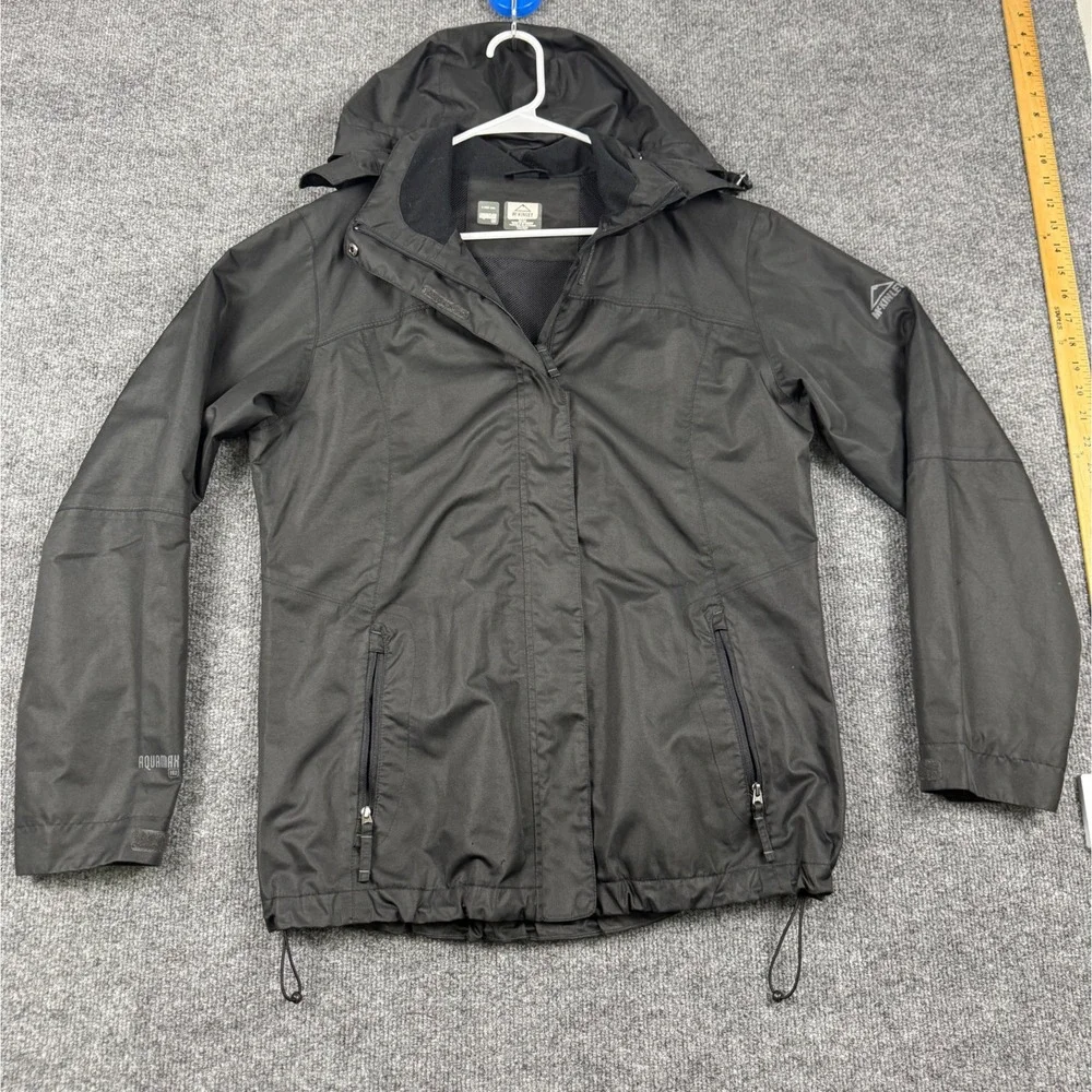 McKINLEY Aquamax Pro 2.000mm Rain Jacket Womens Medium Black Hooded‎ Shell M/M